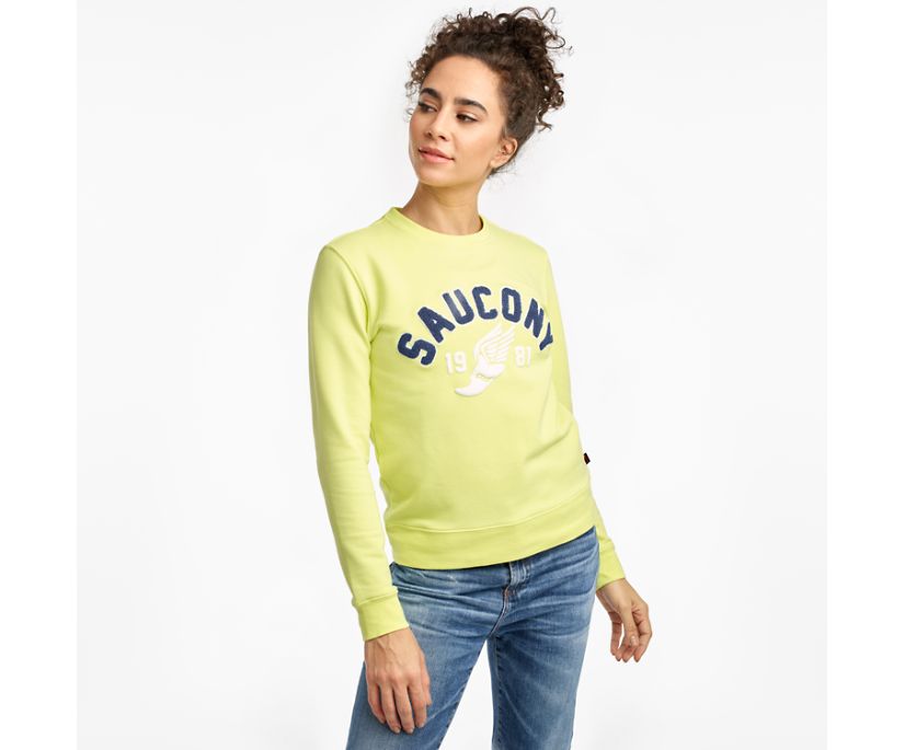 Saucony Rested Crewneck Women\'s Shirts Light Green | AU 287QMAZ